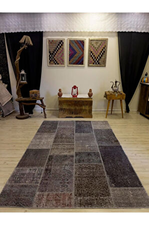 Eşsiz Güzelliğe Sahip Olan Özel Patchwork Halı  162x241 cm 4010