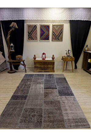 Patchwork Desenli El Yapımı Halı 160x244 cm 4014