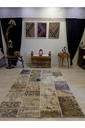 Eşsiz Klasik Gereçk Özel Patchwork Halı 161x232 cm 4017