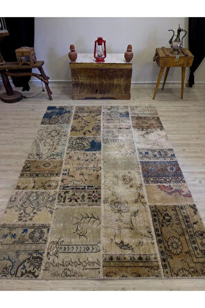Eşsiz Klasik Gereçk Özel Patchwork Halı 161x232 cm 4017