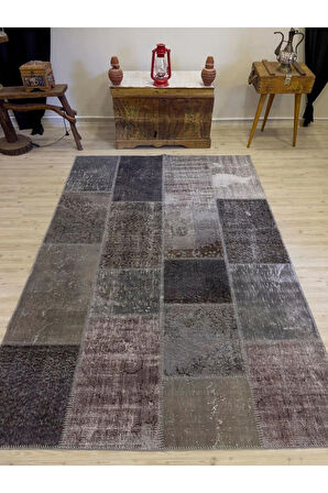 Eşsiz Klasik Gereçk Özel Patchwork Halı 161x240 cm 4020