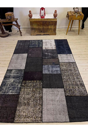 El Dokuma Eskitme Özel Patchwork Halı  162x240 cm 4021
