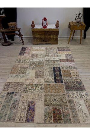 Eşsiz Güzelliğe Sahip Olan Özel Patchwork Halı  162x235 cm 4022