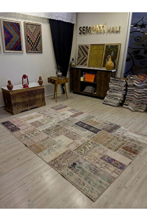 Eşsiz Güzelliğe Sahip Olan Özel Patchwork Halı  162x235 cm 4022