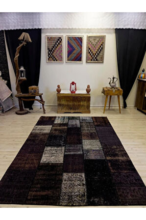Eşsiz Güzelliğe Sahip Olan Özel Patchwork Halı 168x244 cm 4024