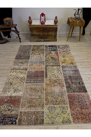 Eşsiz Klasik Gereçk Özel Patchwork Halı 162x231 cm 4029