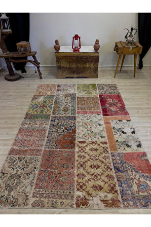Eşsiz Klasik Gereçk Özel Patchwork Halı 161x232 cm 4032