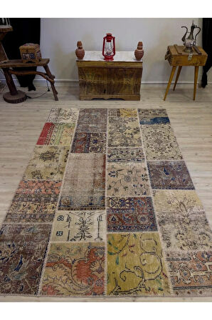 Eşsiz Güzelliğe Sahip Olan Özel Patchwork Halı 162x232 cm 4036