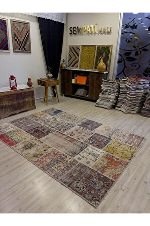 Eşsiz Güzelliğe Sahip Olan Özel Patchwork Halı 162x232 cm 4036