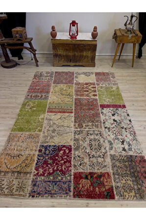 Eşsiz Klasik Gereçk Özel Patchwork Halı 160x233 cm 4041