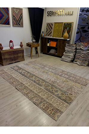 El Dokuma Eskitme Özel Patchwork Halı 162x228 cm 4042