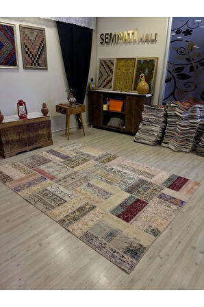 El Dokuma Eskitme Özel Patchwork Halı  162x237 cm 4045