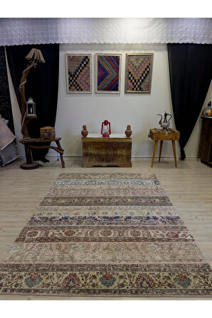 El Yapımı Patchwork Elegan Tasarım Halı 160x231 cm 4052