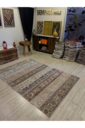 El Yapımı Patchwork Elegan Tasarım Halı 160x231 cm 4052