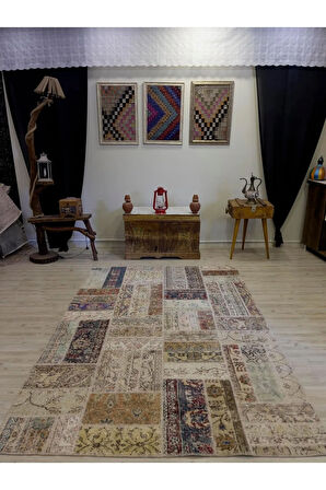 Eşsiz Klasik Gereçk Özel Patchwork Halı 161x233 cm 4056