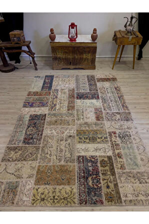 Eşsiz Klasik Gereçk Özel Patchwork Halı 161x233 cm 4056