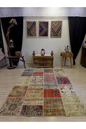 Modern Eşsiz Özel Patchwork Halı 161x233 cm 4059