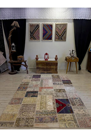 Eşsiz Güzelliğe Sahip Olan Özel Patchwork Halı 163x233 cm 4060