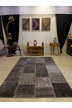 Eşsiz Klasik Gereçk Özel Patchwork Halı 160x246 cm 4065