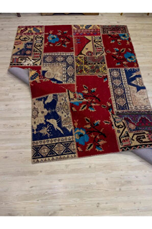 El Dokuma Eskitme Özel Patchwork Halı  162x237 cm 4067