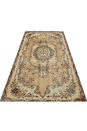 Modern Çizgilerle Işlenen El Dokuma Halı 145×264 Cm 9889