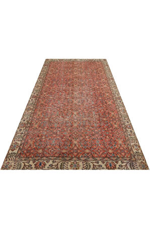 Rengarenk Eskitme El Dokuma Halı 160×275 Cm 9893 – Kırmızı