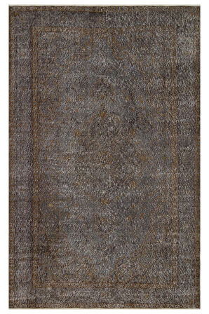 Romantik Vintage Gül Desenli Eskitme Yün Halı - 159x249 Cm 9931