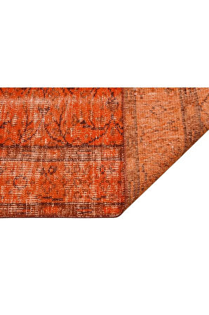 Trendy Vintage Eskitme Patchwork Jüt Kilim Halı - 153x256 Cm 9948