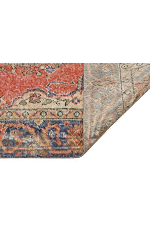 Ilham Verici Vintage El Işlemeli Jüt Kilim Halı - 154x264 Cm 9953