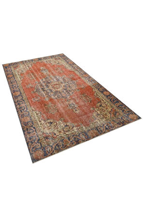 Ilham Verici Vintage El Işlemeli Jüt Kilim Halı - 154x264 Cm 9953