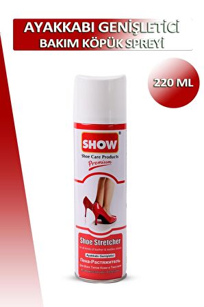 Bağcık + Show Ayakkabı Genişletici Bakım Köpük Spreyi 220 ML Set