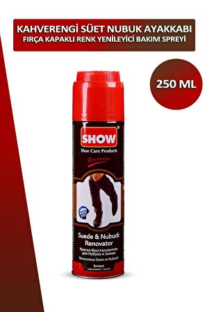 Bağcık + Show Fırça Kapaklı Süet ve Nubuk Renk Yenileyici Bakım Spreyi 250 ML Set