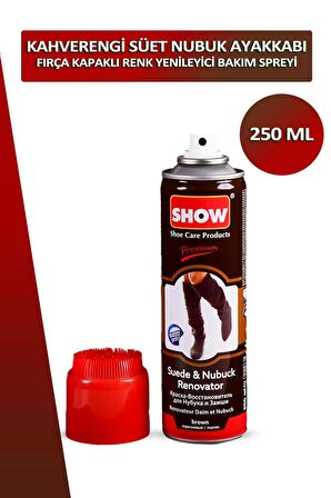 Bağcık + Show Fırça Kapaklı Süet ve Nubuk Renk Yenileyici Bakım Spreyi 250 ML Set