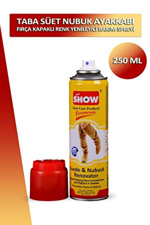 Bağcık + Show Fırça Kapaklı Süet ve Nubuk Renk Yenileyici Bakım Spreyi 250 ML Set