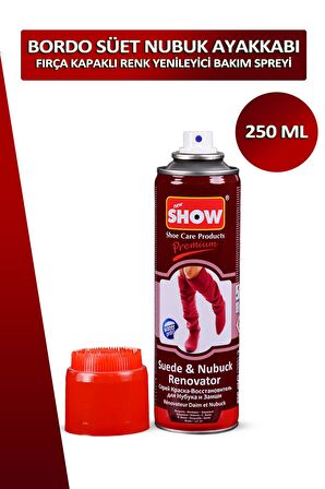 Bağcık + Show Fırça Kapaklı Süet ve Nubuk Renk Yenileyici Bakım Spreyi 250 ML Set