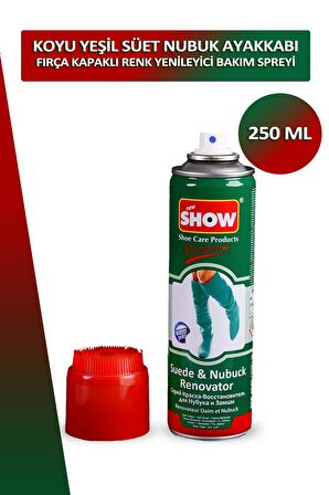 Bağcık + Show Fırça Kapaklı Süet ve Nubuk Renk Yenileyici Bakım Spreyi 250 ML Set