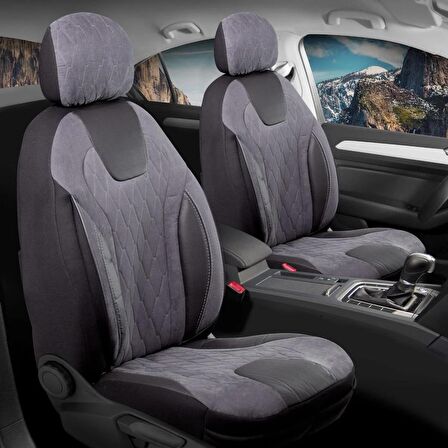 
Volkswagen Passat B8,5 Uyumlu Süet Oto Koltuk Kılıfı Ön Arka Set Füme Siena Model FS