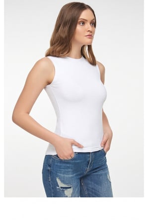 Kadın Bisiklet Yaka Sıfır Kol Likralı Body ve Atlet