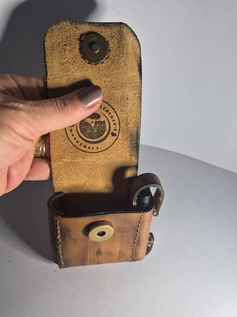 Gogo Hakiki Deri Sigaralık Çakmak Bölmeli Kahverengi 