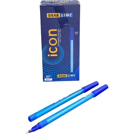 Silka Linc Icon 1.0 mm Mavi Tükenmez Kalem - 50'li Kutu