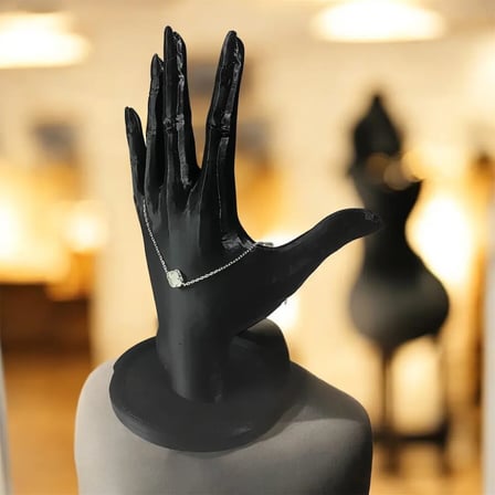 925 Ayar Gümüş Sedef Taşlı Tekli Şans Yoncası Minimalist Bileklik