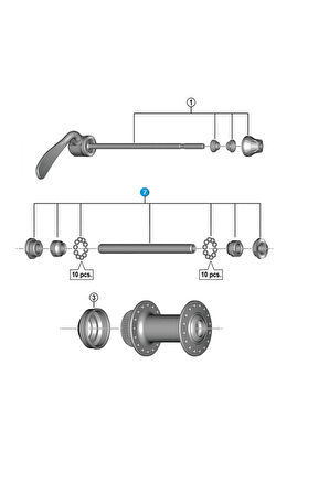 ÖN GÖBEK CUES Ön Hazne Center Lock Disk Fren 32H 100 mm Siyah