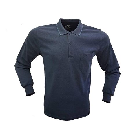 SİMENTİ POLO YAKA UZUN KOL CEPLİ RAHAT KALIP ÖZEL ÜRETİM SWEATSHİRT