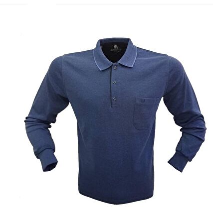 SİMENTİ POLO YAKA UZUN KOL CEPLİ RAHAT KALIP ÖZEL ÜRETİM SWEATSHİRT