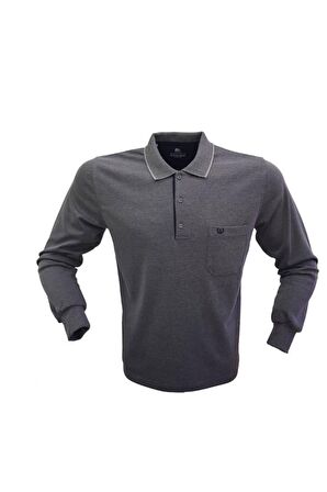 SİMENTİ POLO YAKA UZUN KOL CEPLİ RAHAT KALIP ÖZEL ÜRETİM SWEATSHİRT