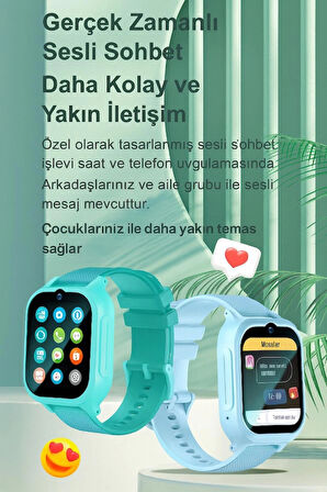 Sim Kartlı GPS'Lİ Kameralı Görüntülü Görüşmeli Çocuk Güvenliği İçin Akıllı Saat