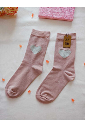 2 ÇİFT DİKİŞSİZ SOKET BAMBU SİMLİ KALPLİ ÇORABI YUMUŞAK KADIN SİYAH PEMBE ÇORAP 36-40