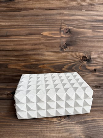 Ham Polyester Kivo Geometrik Kapaklı Kutu