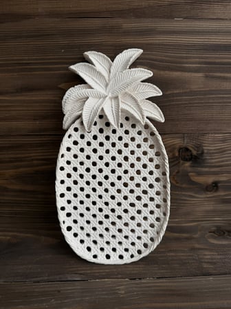 Ham Polyester Dekoratif Ananas Sunumluk