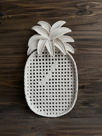 Ham Polyester Dekoratif Ananas Sunumluk Büyük
